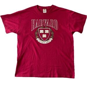 Harvard Short Sleeve Tee Fruit of the Loom Adult XL Red Cotton College Classic